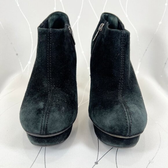 Tory Burch Black Suede Platform Ankle Boots $348 - Picture 3 of 9